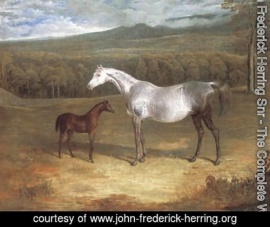 Sorcerer MareJack Spigot foal with mother, 1818