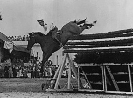 HuasoCaptain Alberto Larraguibel, who guided his stallion Huaso over an 8’1″ jump in 1949, setting a world high jump record